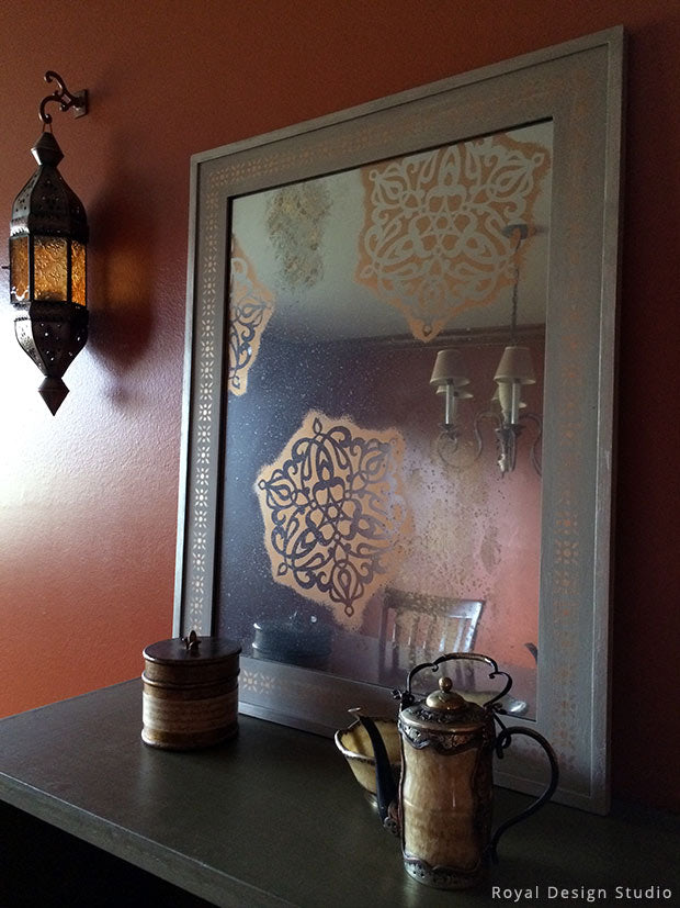 12 DIY Ideas to Paint a Decorative Focal Point with Medallion Stencils on Walls, Ceilings, & Furniture