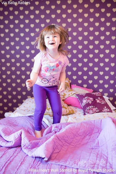 Stencils are Child’s Play in these Kids’ Rooms! Stencils create a colorful environment and stimulate creativity, which is why they are the PERFEFCT addition to kid’s room décor or as a playtime activity. 