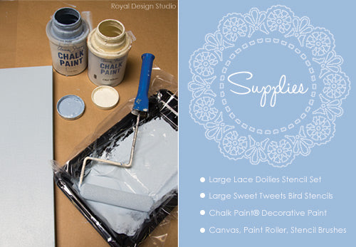 Roller stenciling with Chalk Paint® and Royal Design Studio stencils