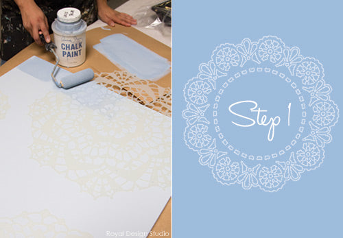 Lace Doily stencils from Royal Design Studio