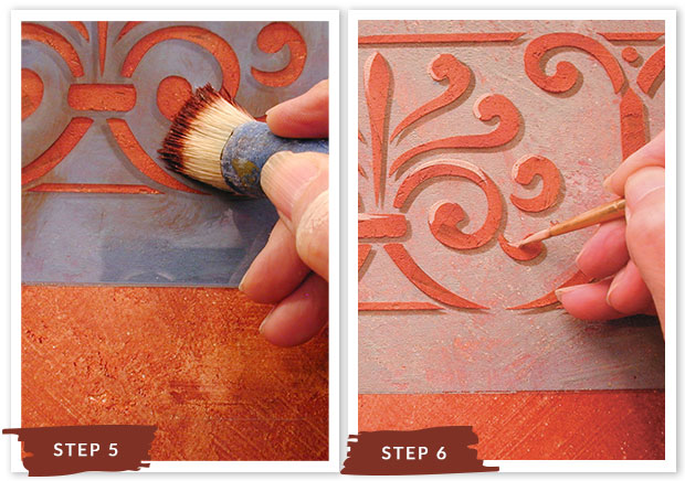 Royal Recipe from Royal Design Studio: How to Stencil Tutorial - Old World Italian and Pompeii Plaster Wall Finish with Wall Stencils