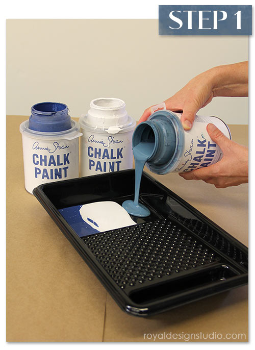 How-to use Chalk Paint® decorative paint with stencils to create a faded silk fabric finish