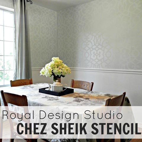 Creating an Allover Stenciled Wallpaper Look on Walls | Royal Design Studio