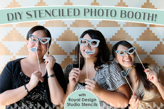 Stencil your own fun Photo Booth Backdrop with Modern Stencils from Royal Design Studio