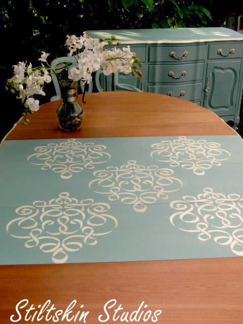 Chalk Paint dining table in duck egg blue