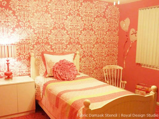 Pretty Ideas for Pink Stenciled Rooms | Royal Design Studio