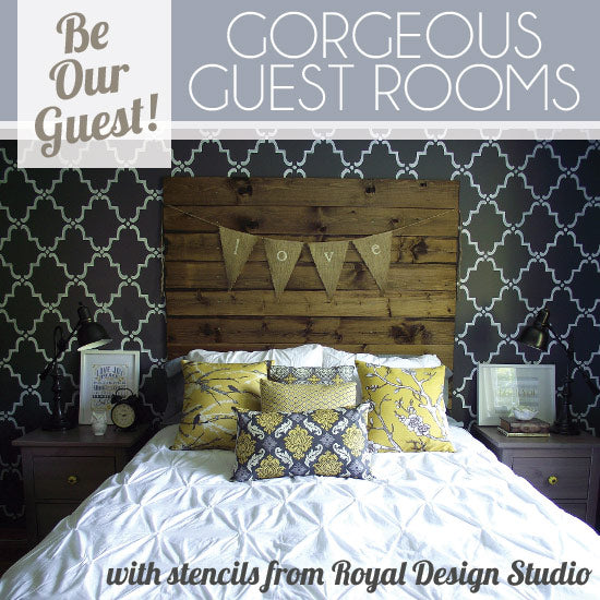 Stenciled Pattern Ideas for Guest Rooms