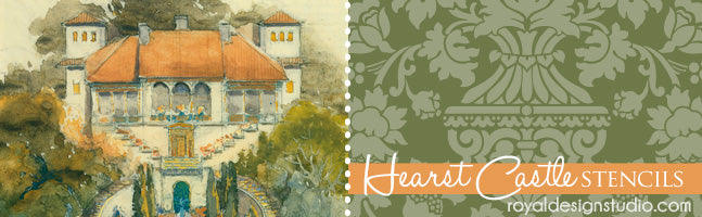 Hearst Castle Design, Classic Stencils, Designer Wall Stencils - Royal Design Studio Stencils