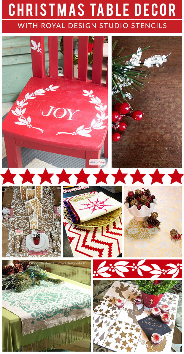 Holiday Decorating Ideas with Christmas Stencils - Royal Design Studio Holiday Stencils