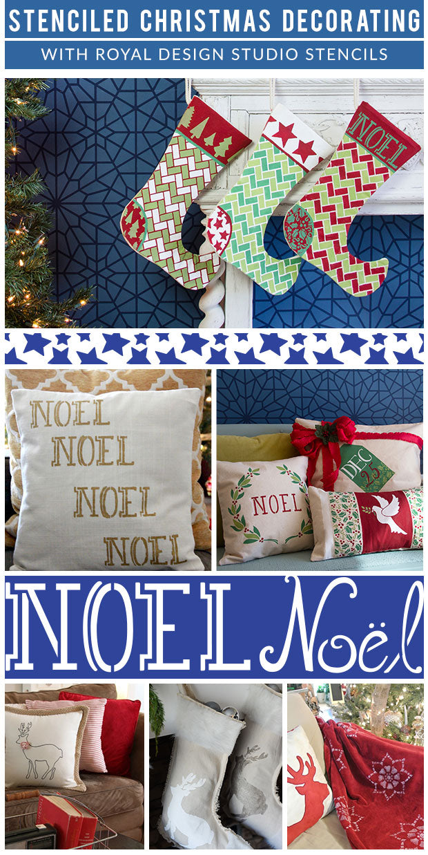 Holiday Decorating Ideas with Christmas Stencils - Royal Design Studio Holiday Stencils