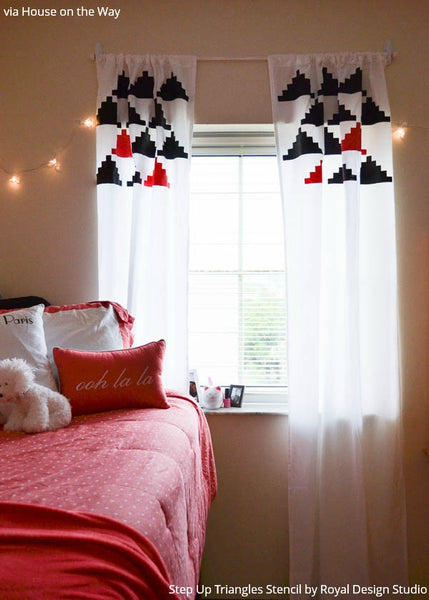 Pull It Together with these 12 Stenciled DIY Curtains from Royal Design Studio