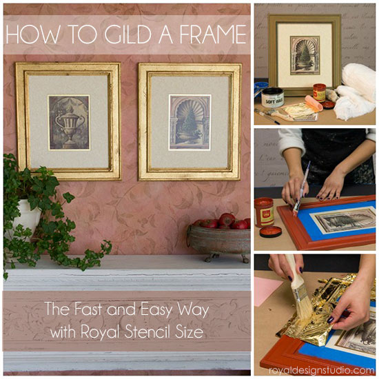 How to gild a frame with Royal Stencil Size and Gold Leaf