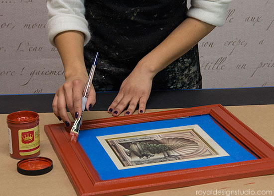 How to gild a frame with Royal Stencil Size and Gold Leaf