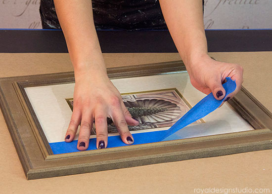 How to gild a frame with Royal Stencil Size and Gold Leaf