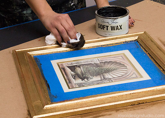 How to gild a frame with Royal Stencil Size and Gold Leaf