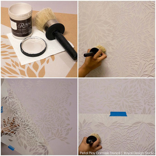 5 Fabulously Easy Ways to Stencil Walls with Metallic Royal Stencil Creme Paints