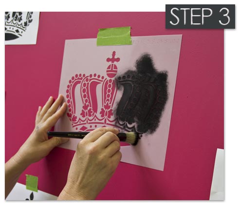 How to stencil with a stencil brush