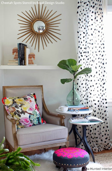 Pull It Together with these 12 Stenciled DIY Curtains from Royal Design Studio