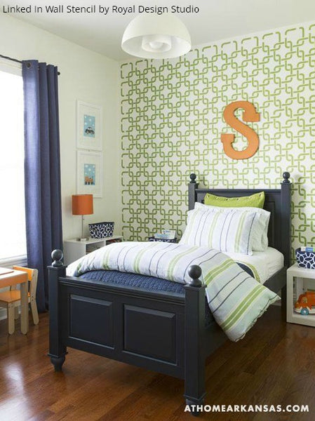 9 Boys’ Bedroom Ideas using Furniture & Wall Stencils from Royal Design Studio