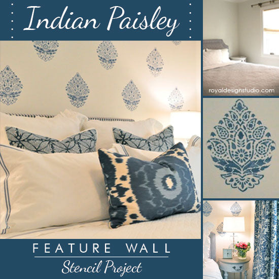India-inspired Pattern and Stencil Ideas for Feature Walls