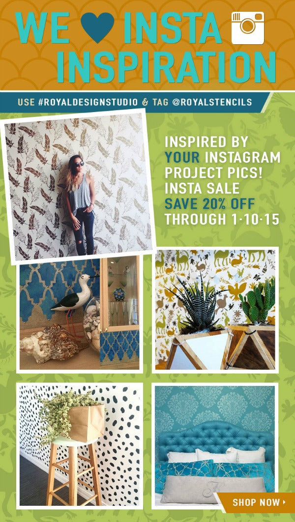 Inspiring Instagram Project Pics of DIY Creative Wall Stencils Projects that You Can Do Yourself!