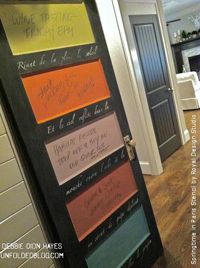 Creating Decorative Stenciled Door Art with Stencils and Chalk Paint® decorative paint | Royal Design Studio