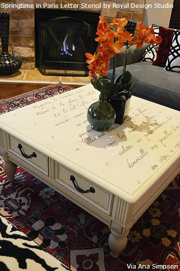 Lettering and Typography Stencils on Furniture | Royal Design Studio