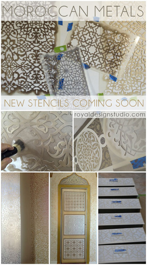 Amazing Moroccan stencils in new patterns from Royal Design Studio stencils