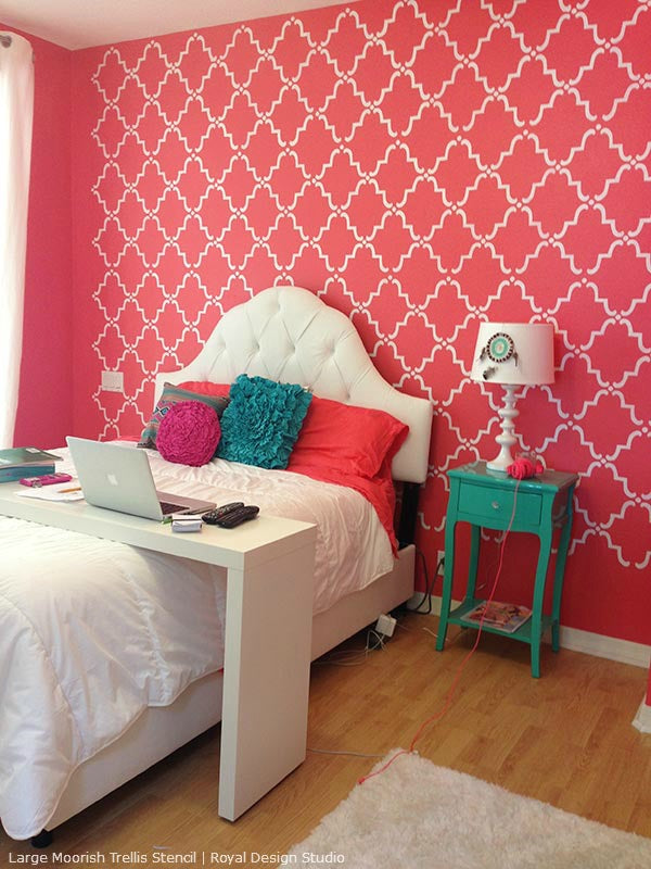 Pink Room Ideas | Royal Design Studio Stencils