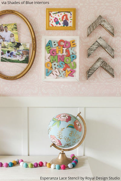 Decorating a Little Girl’s Dream Room with Wall Stencils - Royal Design Studio