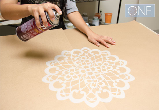 How to stencil tutorial with Lace Doily stencils from Royal Design Studio