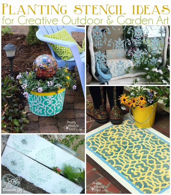 Use Stencils to create amazing custom outdoor and garden stencil art. Royal Design Studio Stencils