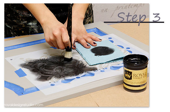 How to stencil over Chalk Paint with Royal Stencil Size from Royal Design Studio