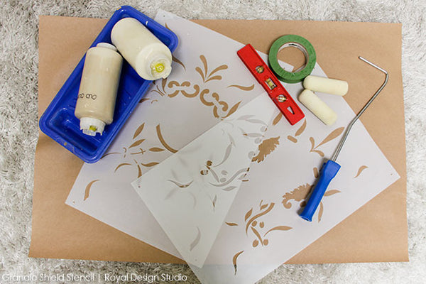 Stencil an Accent Wall: Old World is New Again - DIY Tutorial from Royal Design Studio