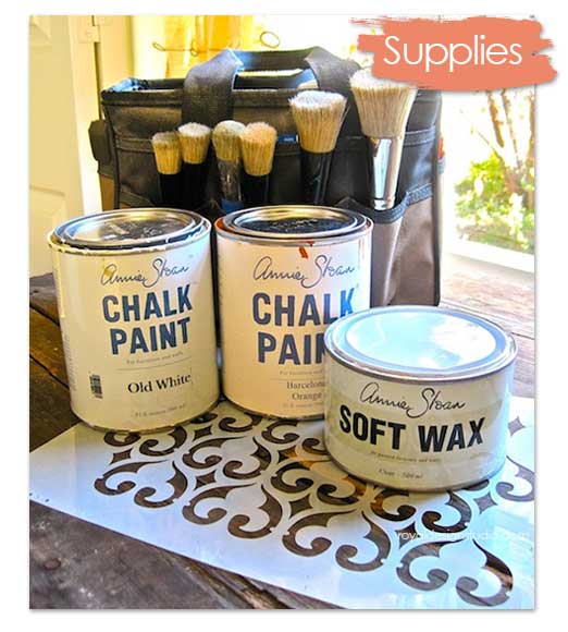 Chalk Paint® decorative paint and stencil supplies for furniture stenciling with Royal Design Studio stencils