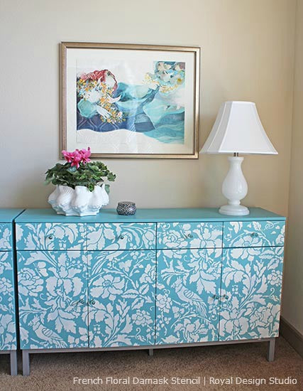 Allover Stencil Patterns on Furniture | Royal Design Studio