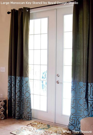 Stenciling Fabric Curtains | Royal Design Studio 