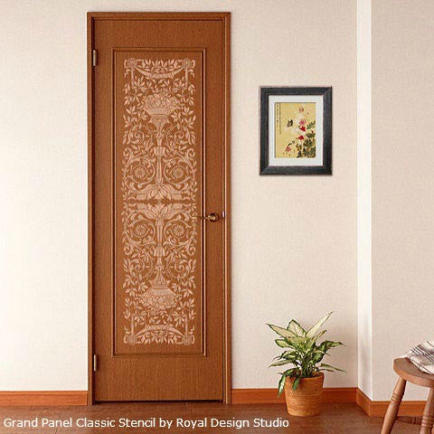 Stenciled Door Insets | Royal Design Studio Stencils