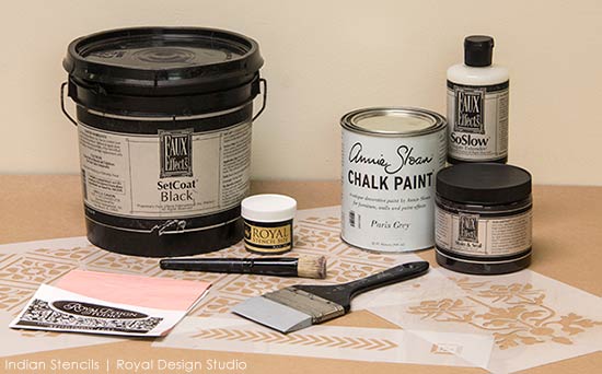 Use Stencil Supplies to create your own exotic Indian accent wall - Royal Design Studio