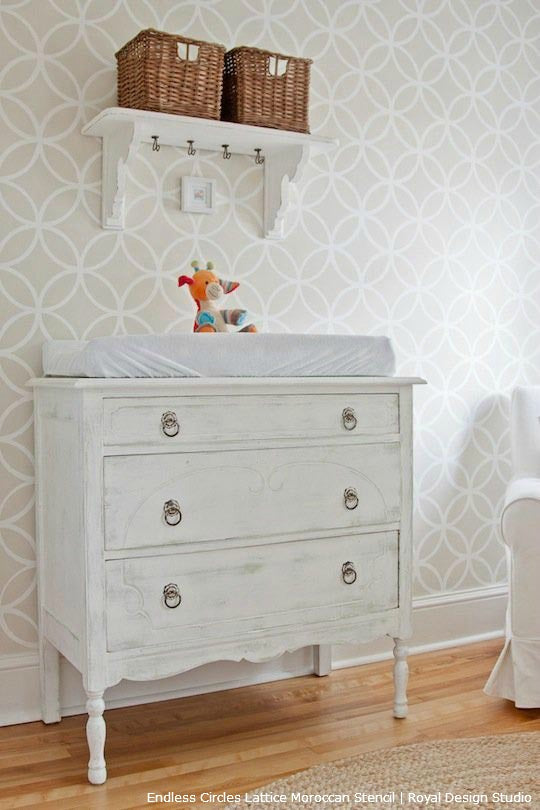 Gorgeous Nursery Ideas for All Color Schemes | Stencil DIY Projects by Royal Design Studio