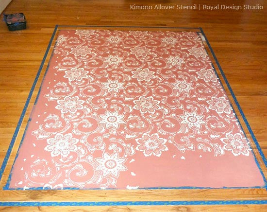 Giving an outdated floor stylish stencil style | Royal Design Studio 