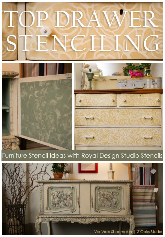 Furniture Stenciling Ideas with Royal Design Studio