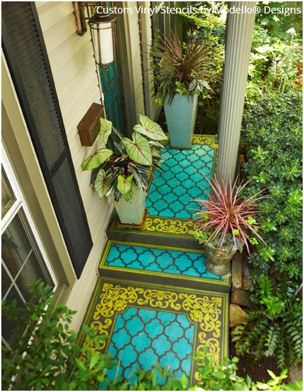 11 DIY Outdoor Stencil Projects for Summertime Fun using Royal Design Studio Stencils