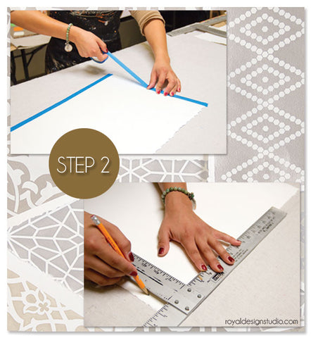 Setting up paper for stencils