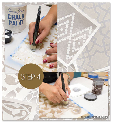 How to paint project using Moroccan stencils from Royal Design Studio