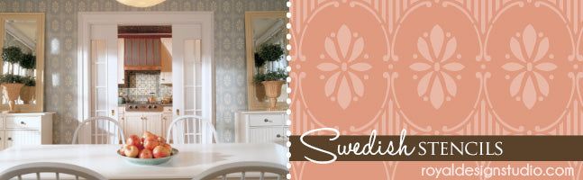 Scandinavian Wall and Border Stencils - Royal Design Studio Stencils