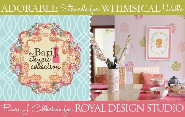 New wall and furniture stencils by Bari J for Royal Design Studio