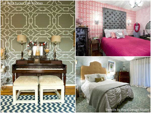 Apartment Therapy Features Royal Design Studio Stencils! 15 BEAUTIFUL DIY Home & Room Makeovers Using Wall Stencils