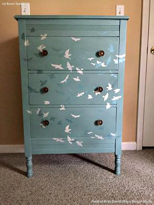 15 DIY Home Decor Ideas: Painting Large Furniture Stencils Upcycling Projects