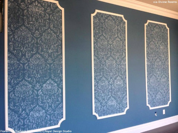 Hottest Trend in Home Decor: 9 DIY Ideas for Glam Black Painted & Stenciled Walls from Royal Design Studio